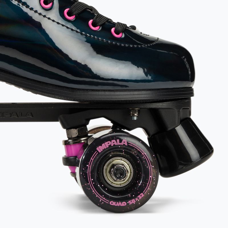 Wrotki damskie IMPALA Quad Skate black holographic 9