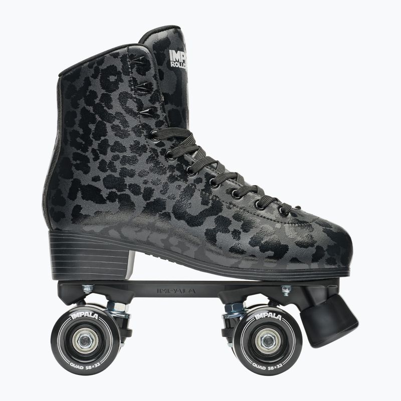 Wrotki damskie IMPALA Quad Skate black leopard 2
