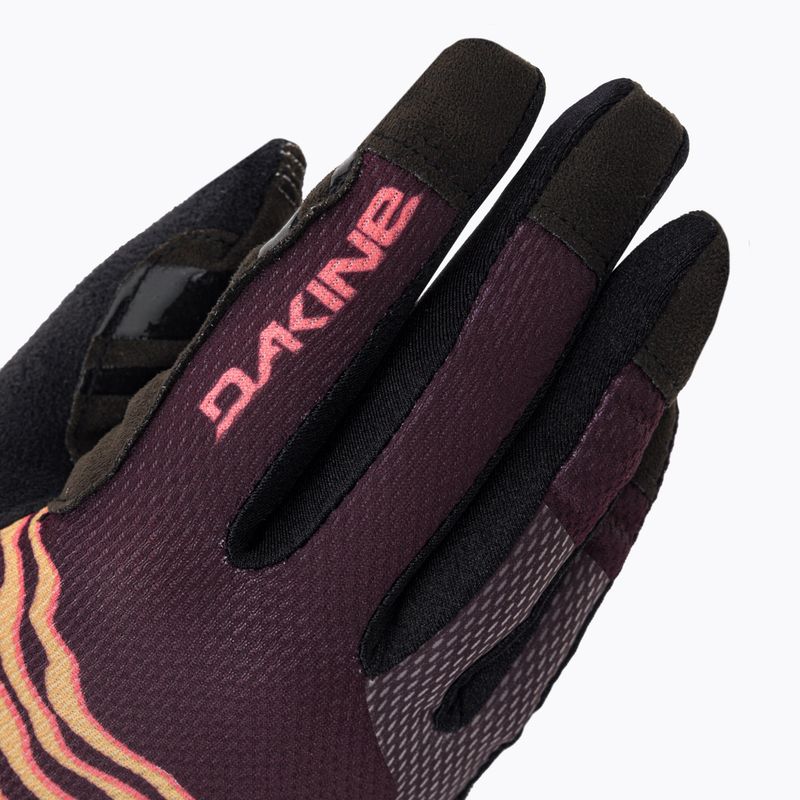Rękawiczki rowerowe damskie Dakine Covert ochre stripe/port 4