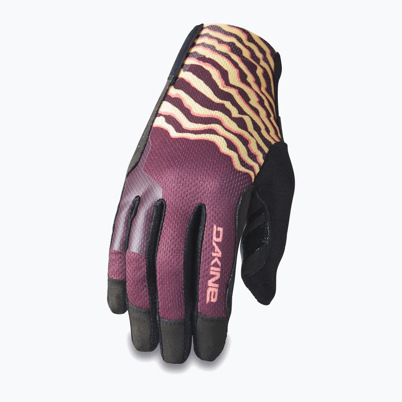 Rękawiczki rowerowe damskie Dakine Covert ochre stripe/port 5