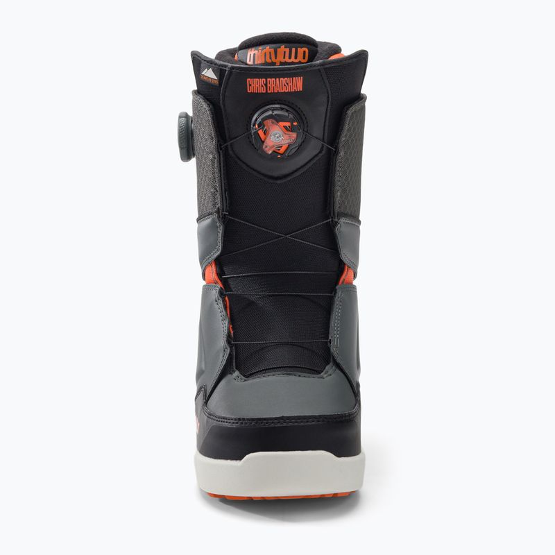 Buty snowboardowe męskie ThirtyTwo Lashed Double Boa Bradshaw grey/black/orange 3