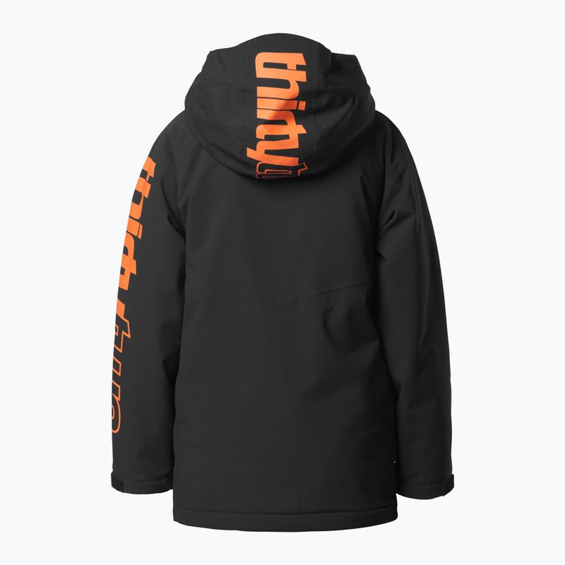 Kurtka snowboardowa dziecięca ThirtyTwo Youth Grasser Insulated black/orange 2