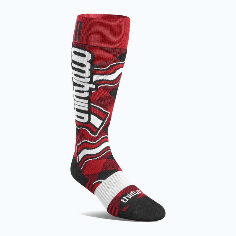 Skarpety snowboardowe męskie ThirtyTwo Signature Merino red/black 2