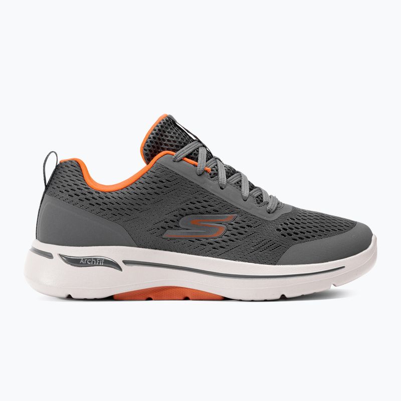 Buty męskie SKECHERS Go Walk Arch Fit Idyllic charcoal/white/orange 2