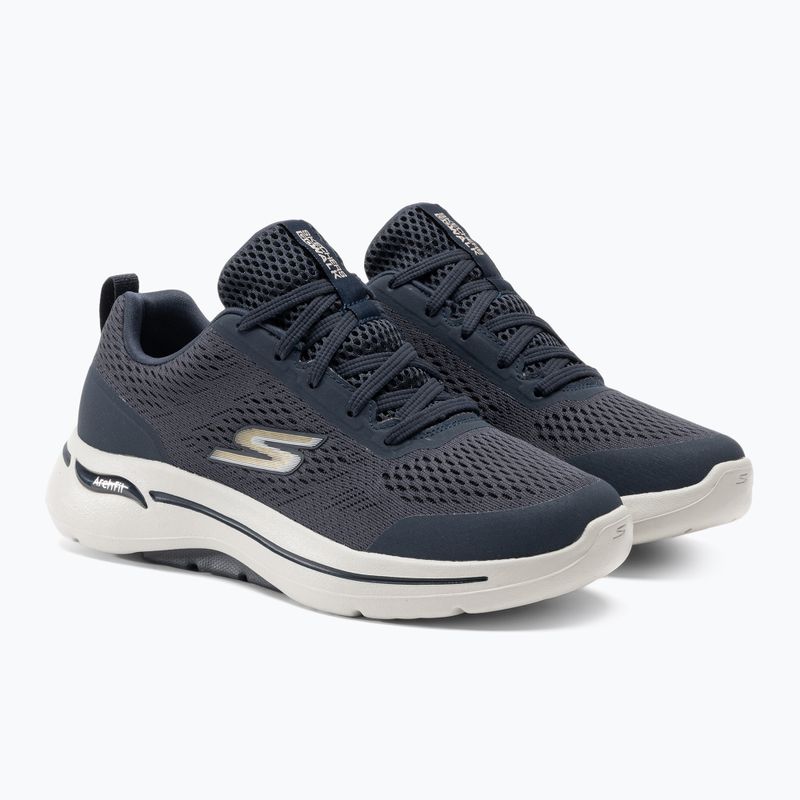 Buty męskie SKECHERS Go Walk Arch Fit Idyllic navy/white/gold 4