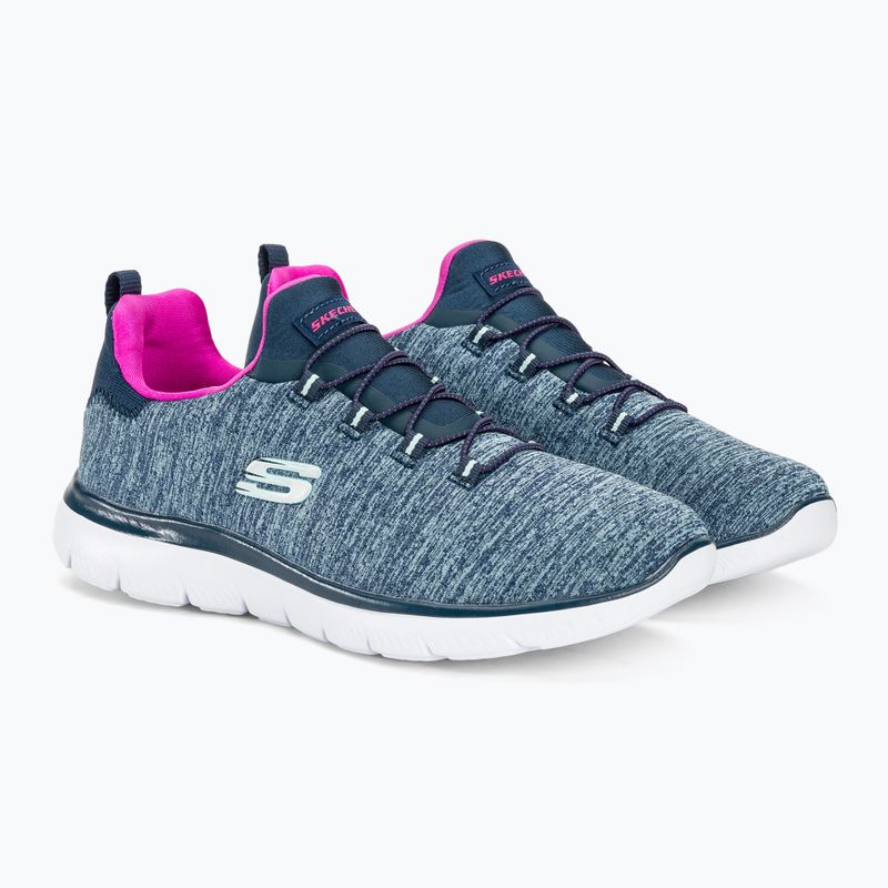 Buty damskie SKECHERS Summits Quick Getaway navy/hot pink 4