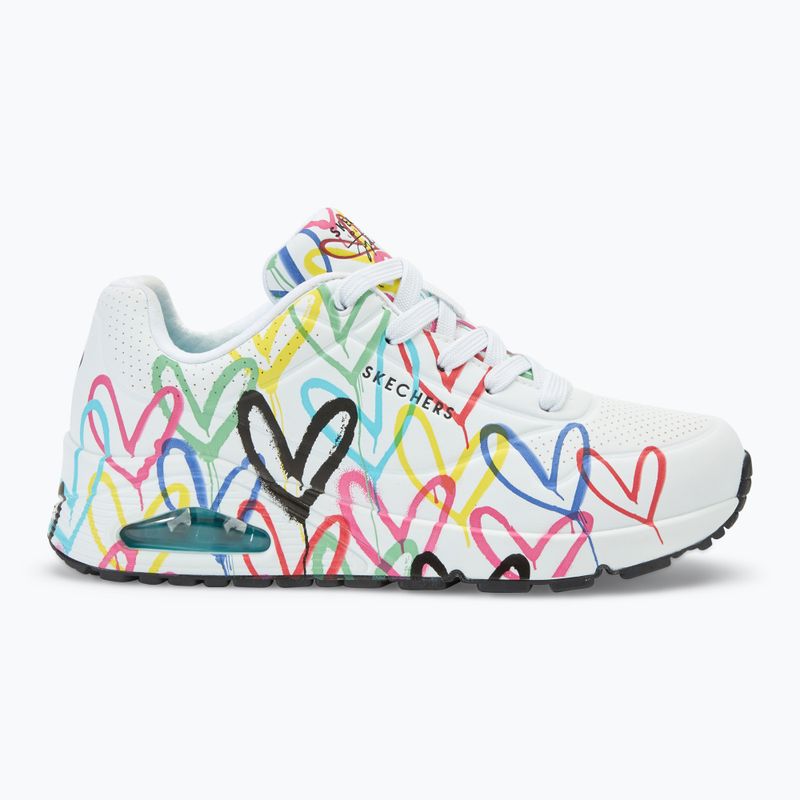 Buty damskie SKECHERS JGoldcrown Uno Spread The Love white/multicolor 2