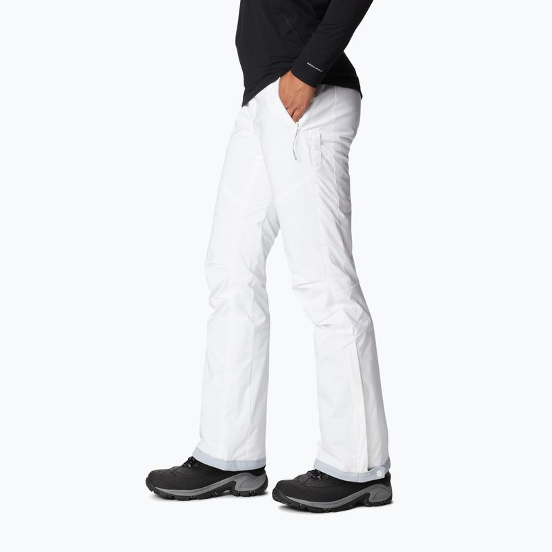 Spodnie narciarskie damskie Columbia Backslope II Insulated white 2