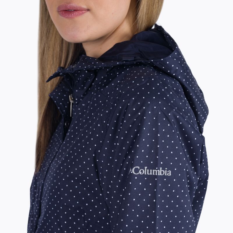Kurtka przeciwdeszczowa damska Columbia Splash A Little II nocturnal spacey dots print 4