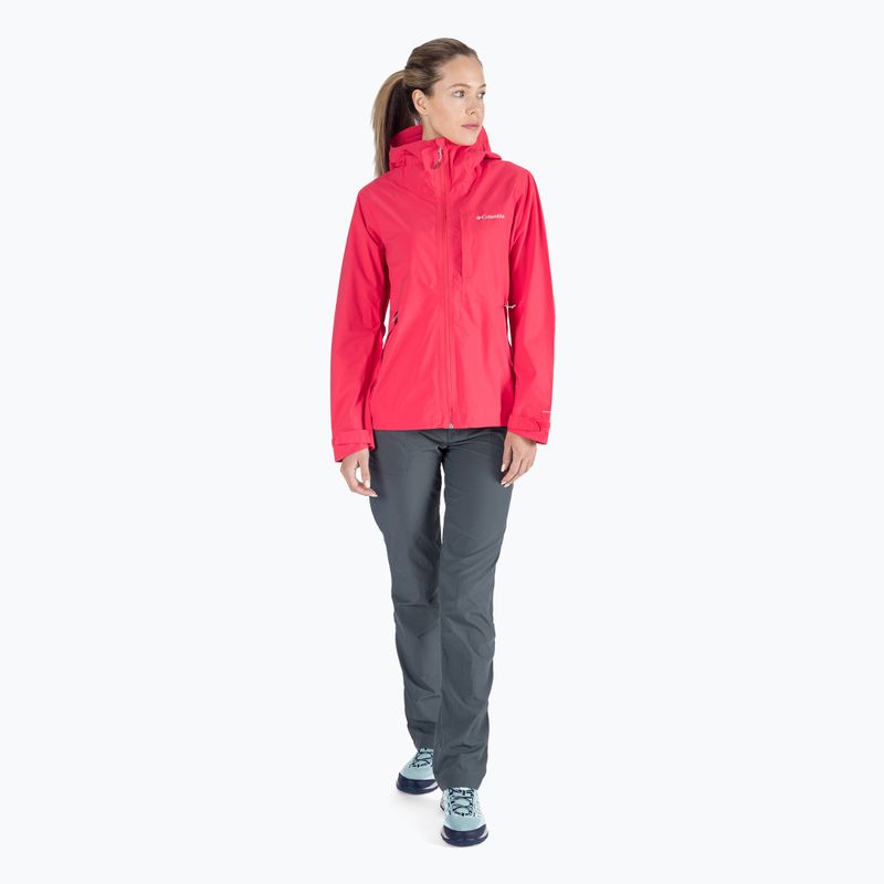 Kurtka przeciwdeszczowa damska Columbia Omni-Tech Ampli-Dry red hibiscus 6