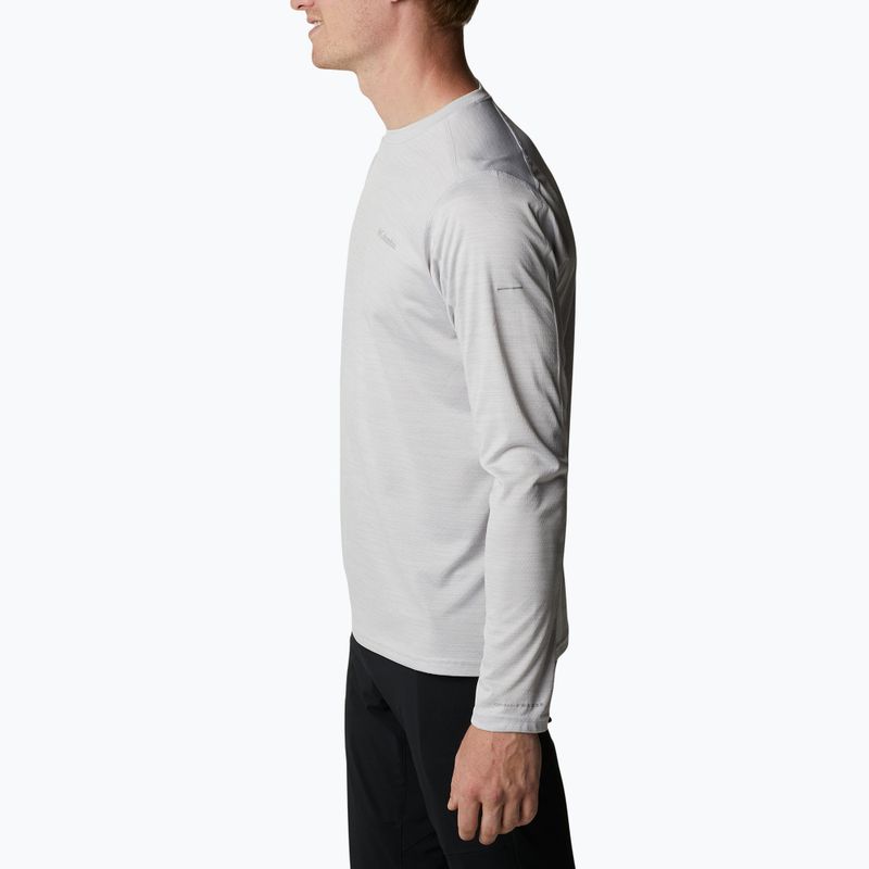 Longsleeve trekkingowy męski Columbia Alpine Chill Zero white heather 3