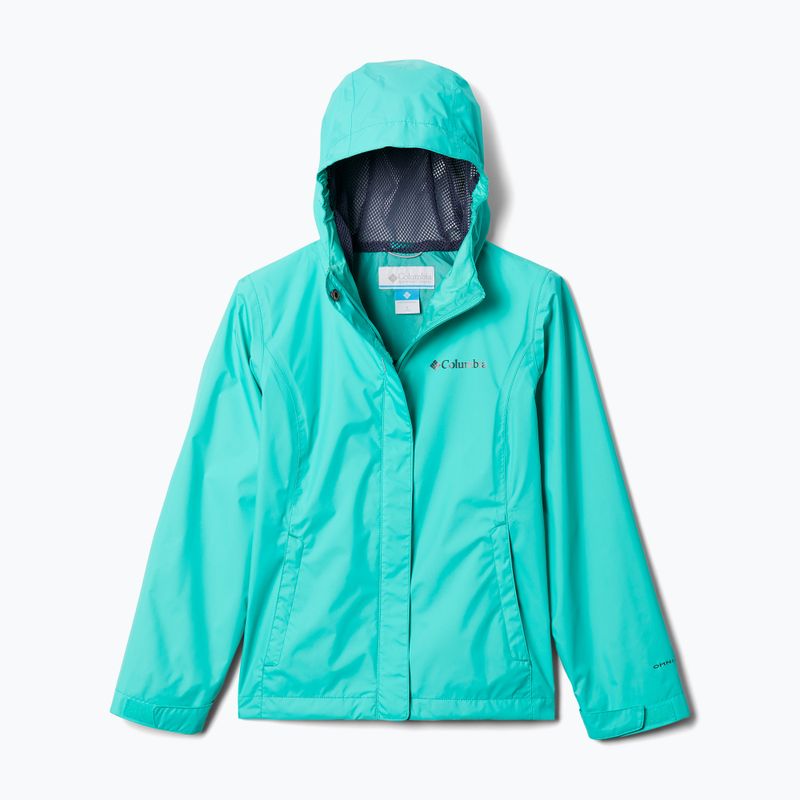 Kurtka przeciwdeszczowa dziecięca Columbia Arcadia electric turquoise 6