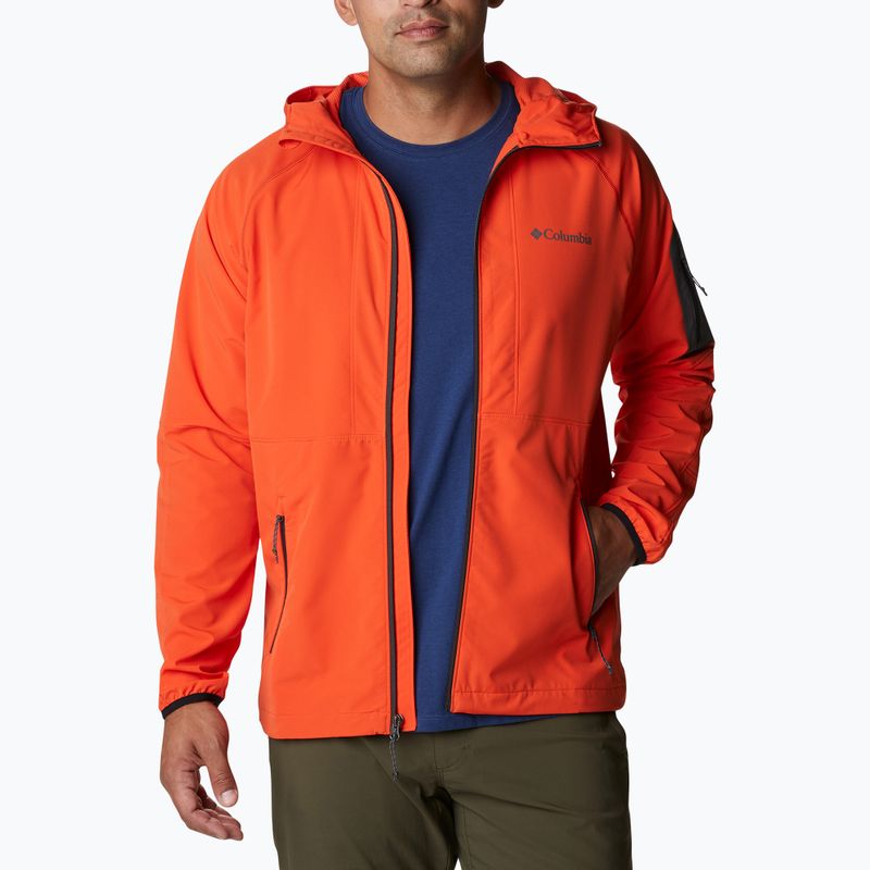 Kurtka softshell męska Columbia Tall Heights Hooded Softshell red quartz