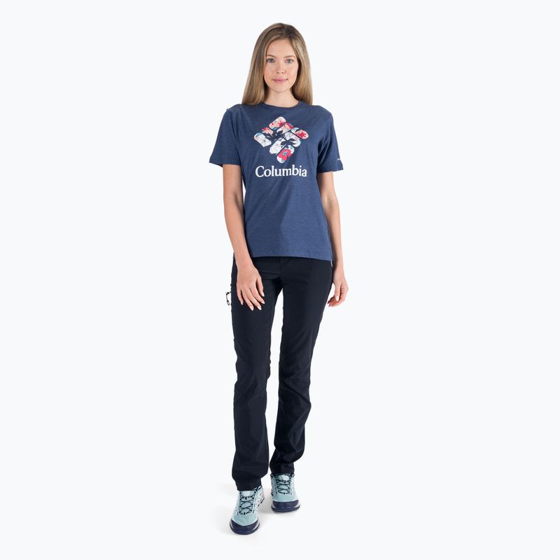 Koszulka trekkingowa damska Columbia Bluebird Day Relaxed nocturnal heather/lakeshore flora 5