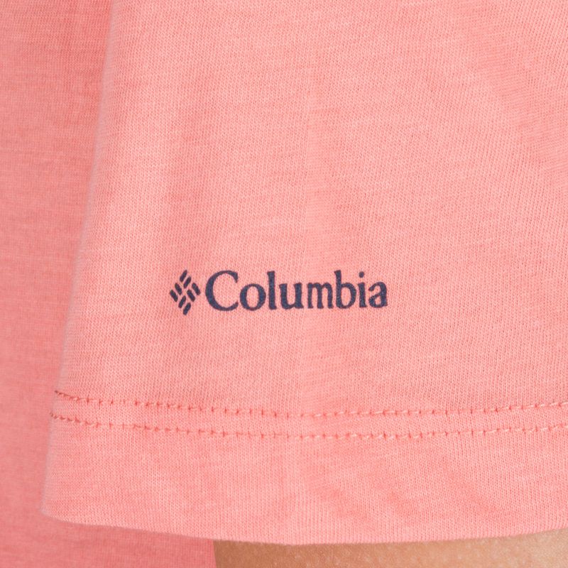 Koszulka trekkingowa damska Columbia Bluebird Day Relaxed coral reef heather/lakeshore flora 6