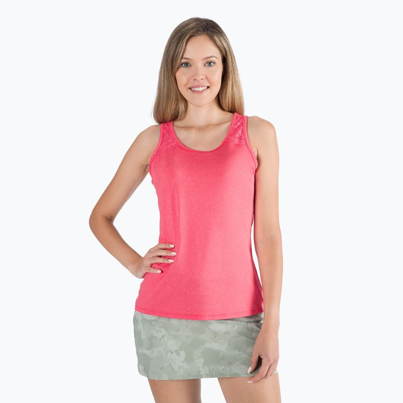 Koszulka trekkingowa damska Columbia Peak To Point II Tank red hibiscus heather