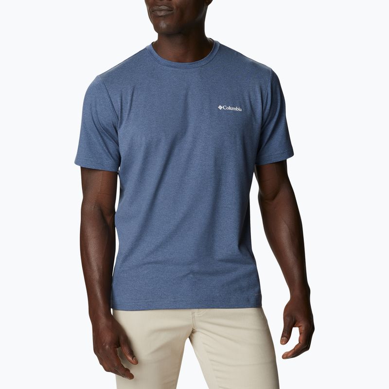 Koszulka trekkingowa męska Columbia Tech Trail Graphic dark mountain heather/summits 7 graphic 5