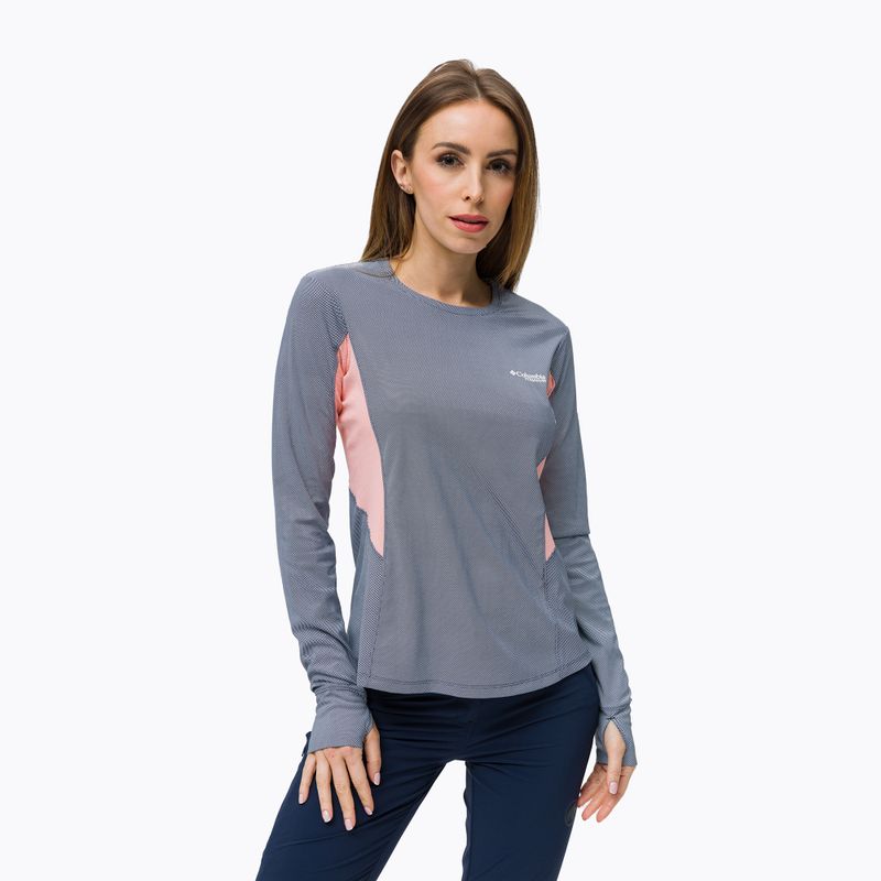 Longsleeve trekkingowy damski Columbia Titan Pass Sun Deflect nocturnal/coral reef