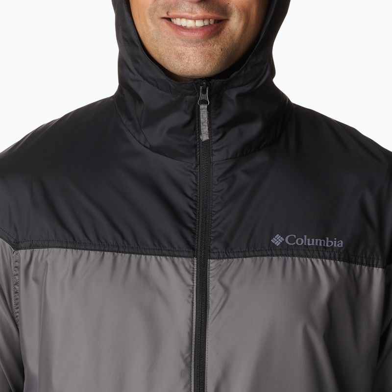 Kurtka przeciwwiatrowa męska Columbia Flash Challenger Novelty city grey/black 4