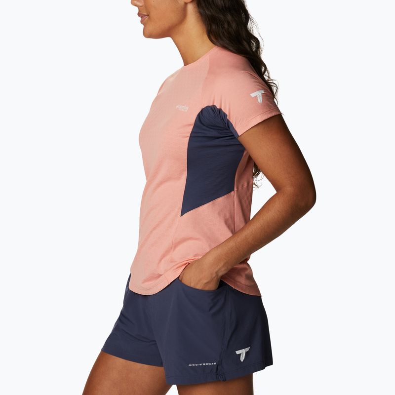 Koszulka trekkingowa damska Columbia Titan Pass Ice coral reef/nocturnal 3