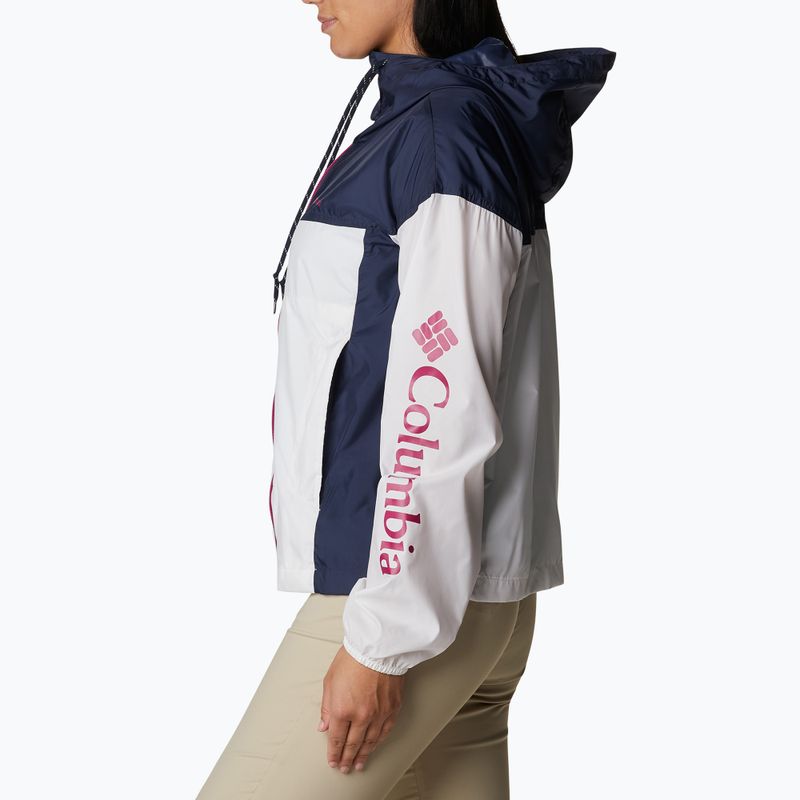 Kurtka przeciwwiatrowa damska Columbia Flash Challenger Novelty white/nocturnal 8
