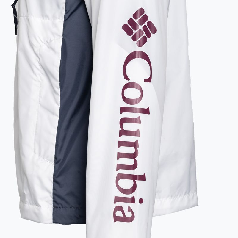 Kurtka przeciwwiatrowa damska Columbia Flash Challenger Novelty white/nocturnal 4
