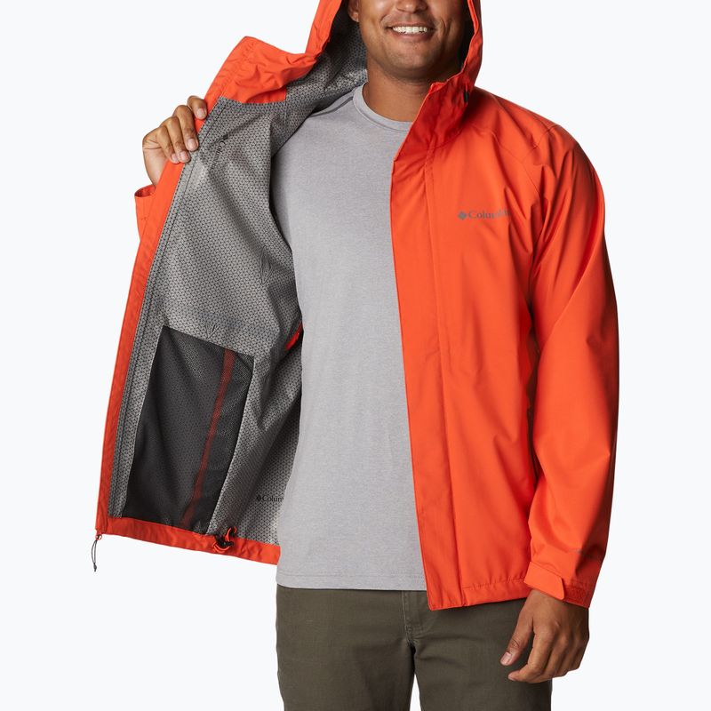 Kurtka przeciwdeszczowa męska Columbia Earth Explorer red quartz 10