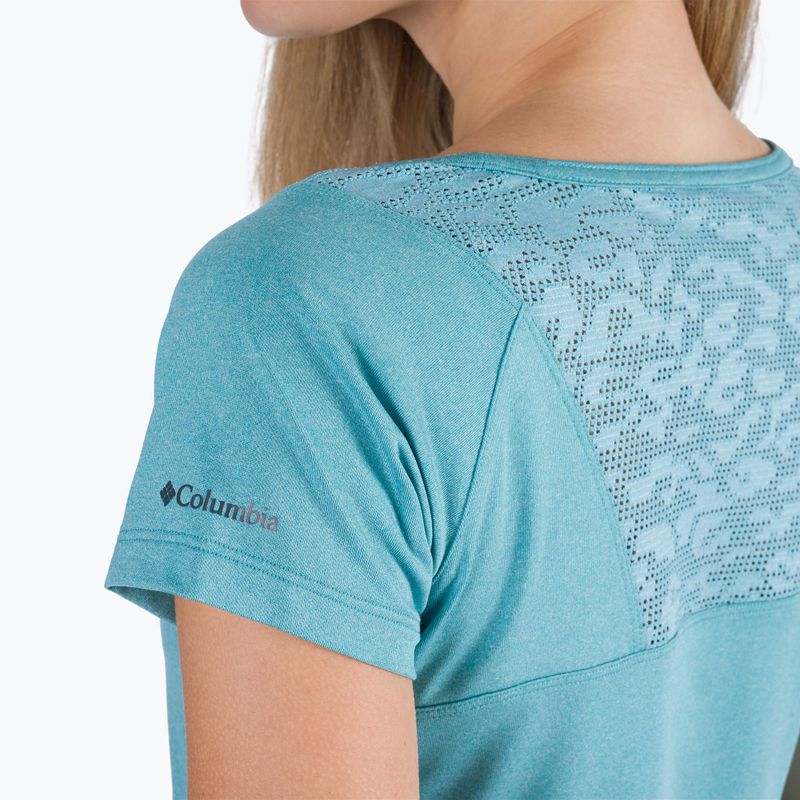 Koszulka trekkingowa damska Columbia Peak To Point II sea wave heather 5