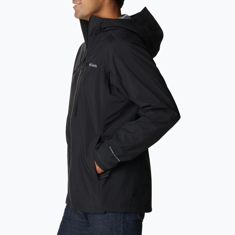 Kurtka przeciwdeszczowa męska Columbia Peak Creek black 2
