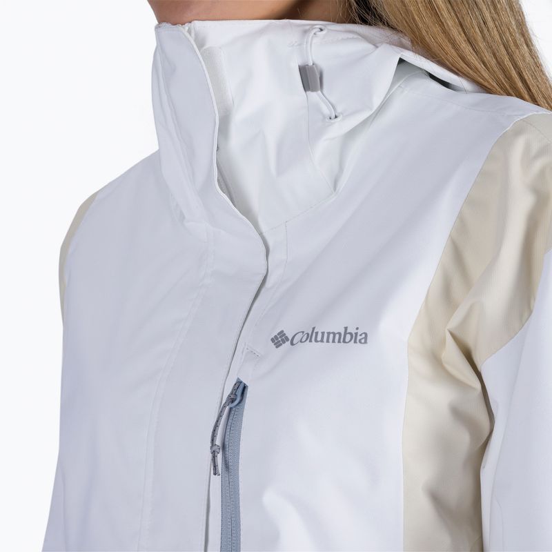 Kurtka przeciwdeszczowa damska Columbia Hikebound white/chalk 5