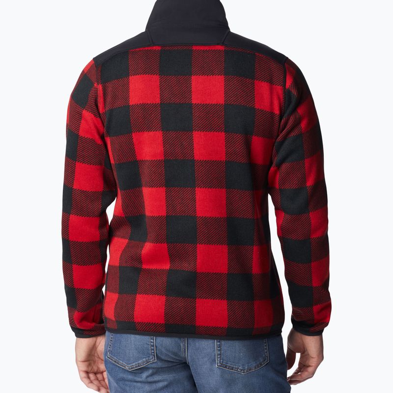 Bluza polarowa męska Columbia Sweater Weather II Printed mountain red check print 2