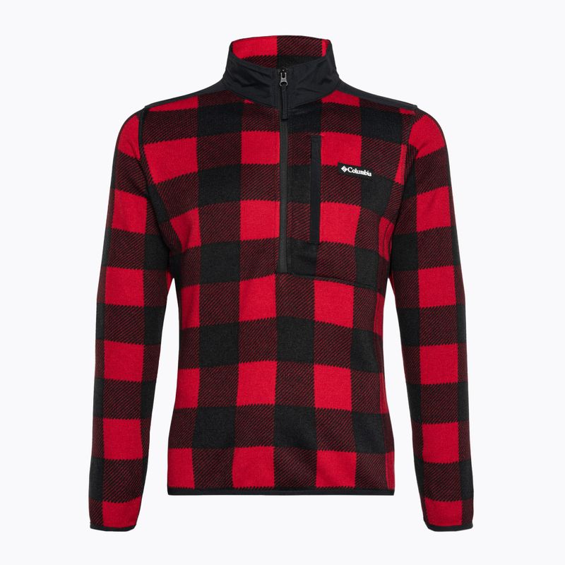Bluza polarowa męska Columbia Sweater Weather II Printed mountain red check print 5