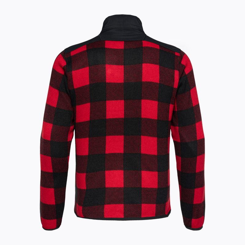 Bluza polarowa męska Columbia Sweater Weather II Printed mountain red check print 6