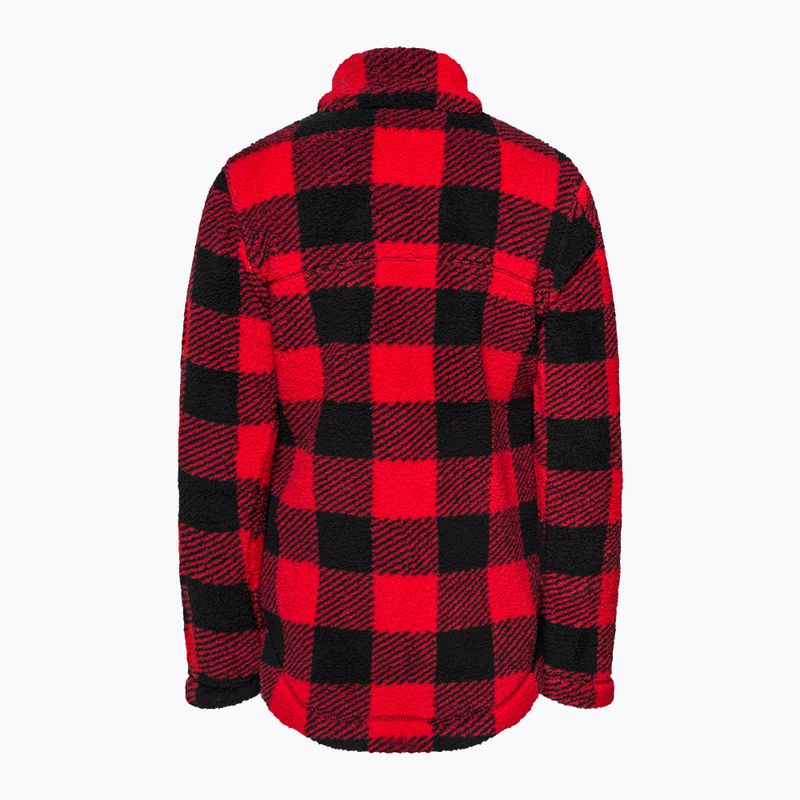 Bluza polarowa damska Columbia West Bend red lily check print 2