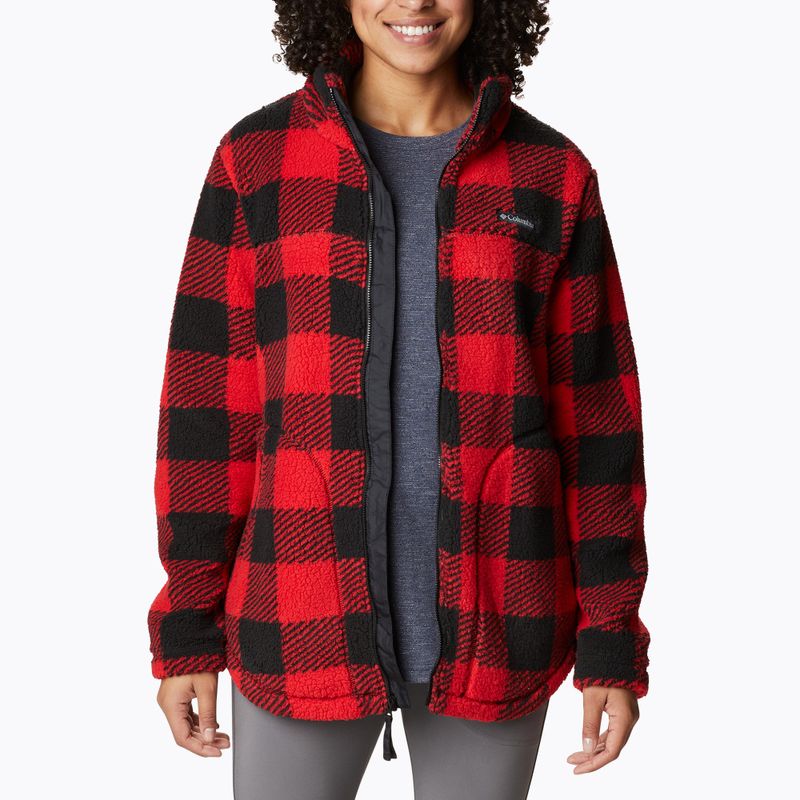 Bluza polarowa damska Columbia West Bend red lily check print 8