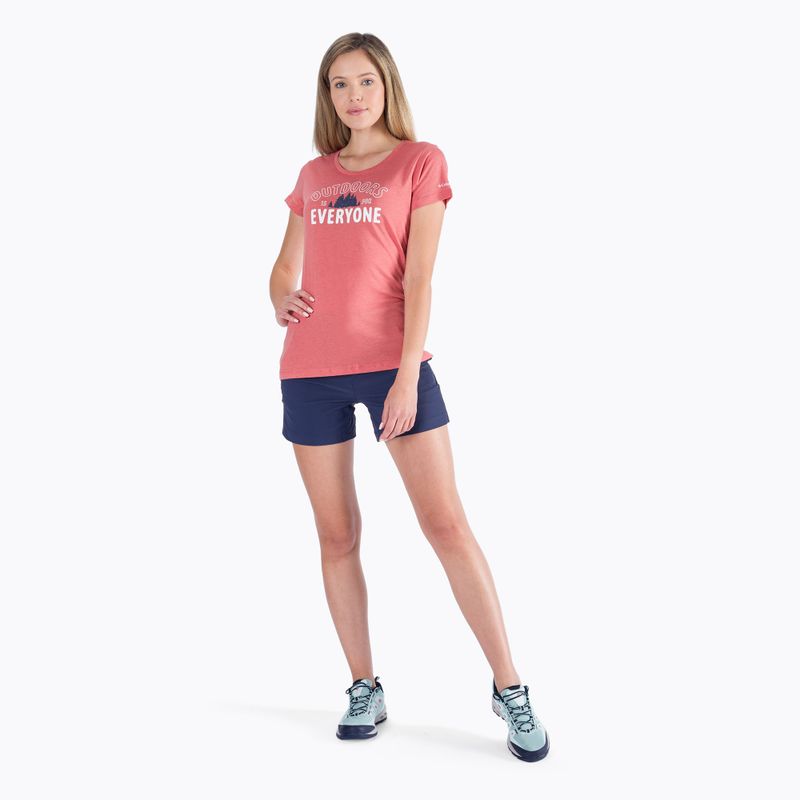 Koszulka trekkingowa damska Columbia Daisy Days Graphic dark coral heather/seek outdoors 6