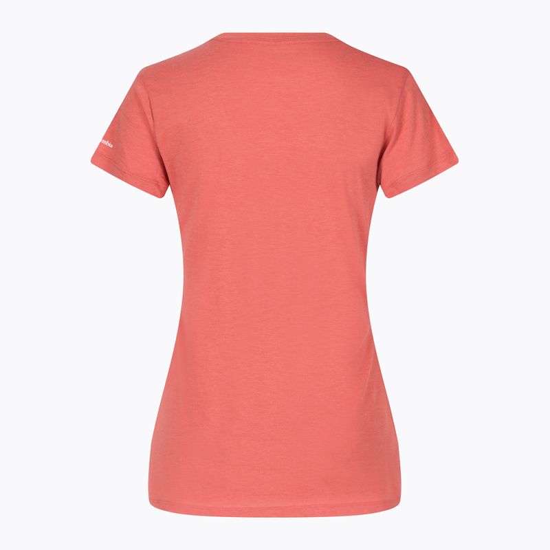 Koszulka trekkingowa damska Columbia Daisy Days Graphic dark coral heather/seek outdoors 8