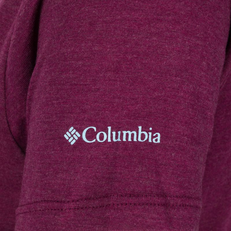 Koszulka trekkingowa damska Columbia Daisy Days Graphic marionberry heather/thru the pines 10