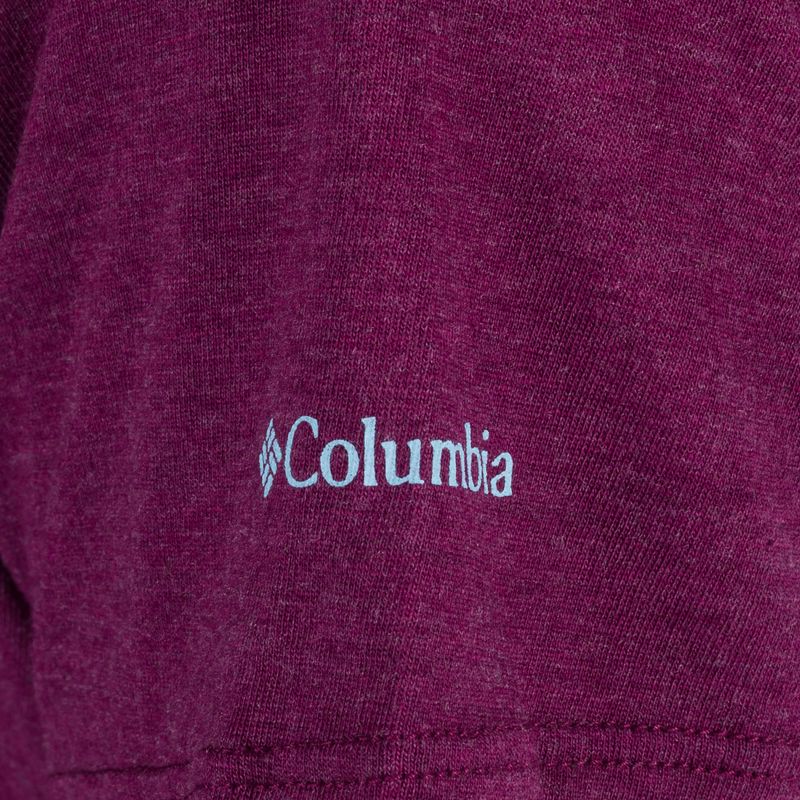 Koszulka trekkingowa damska Columbia Daisy Days Graphic marionberry heather/thru the pines 4
