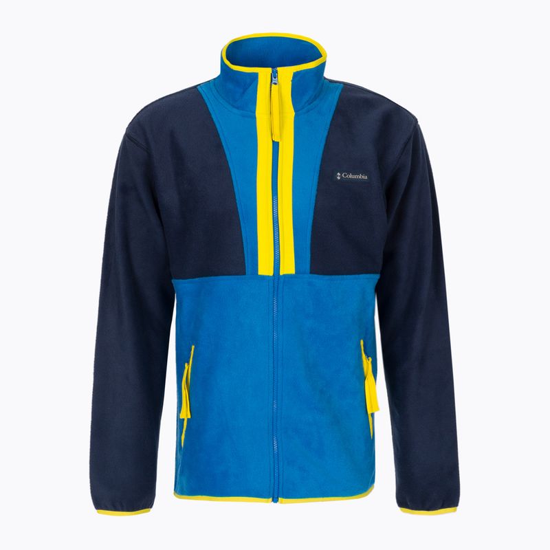 Bluza polarowa męska Columbia Back Bowl Full Zip collegiate navy/brt indigo/laser lemon 7