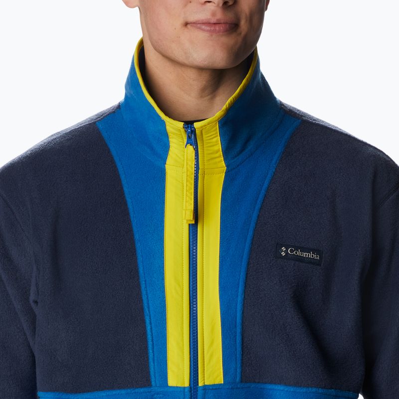 Bluza polarowa męska Columbia Back Bowl Full Zip collegiate navy/brt indigo/laser lemon 6