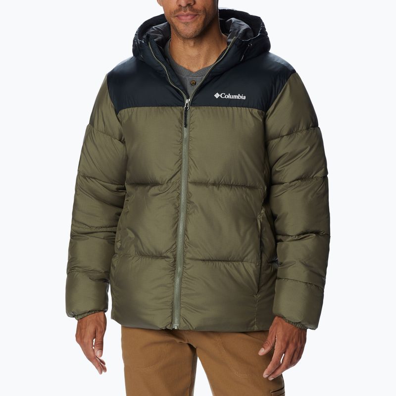 Kurtka męska Columbia Puffect Hooded stone green/black
