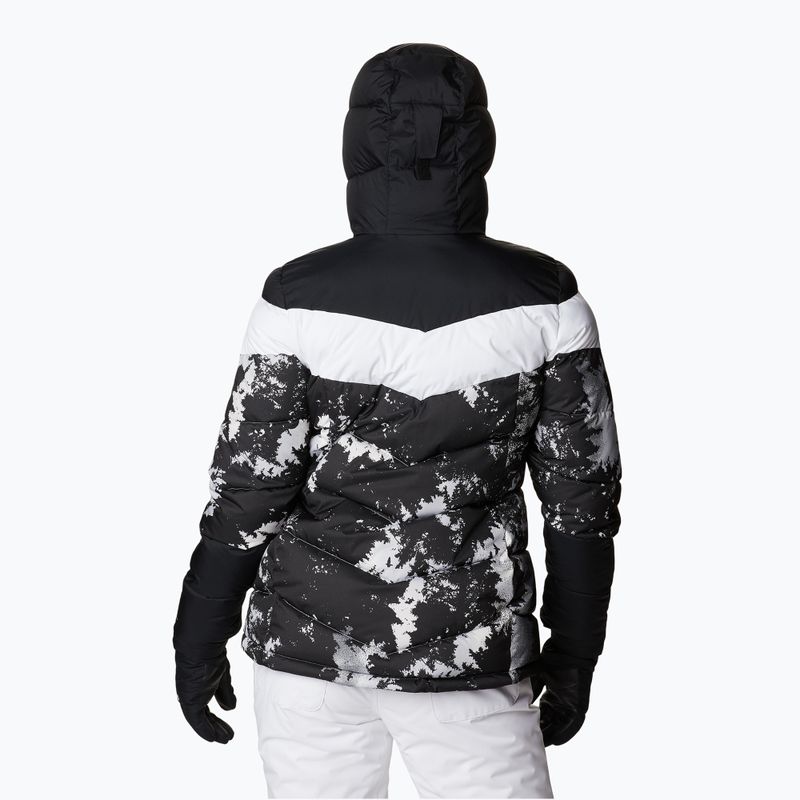 Kurtka narciarska damska Columbia Abbott Peak Insulated white lookup print/black/white 3