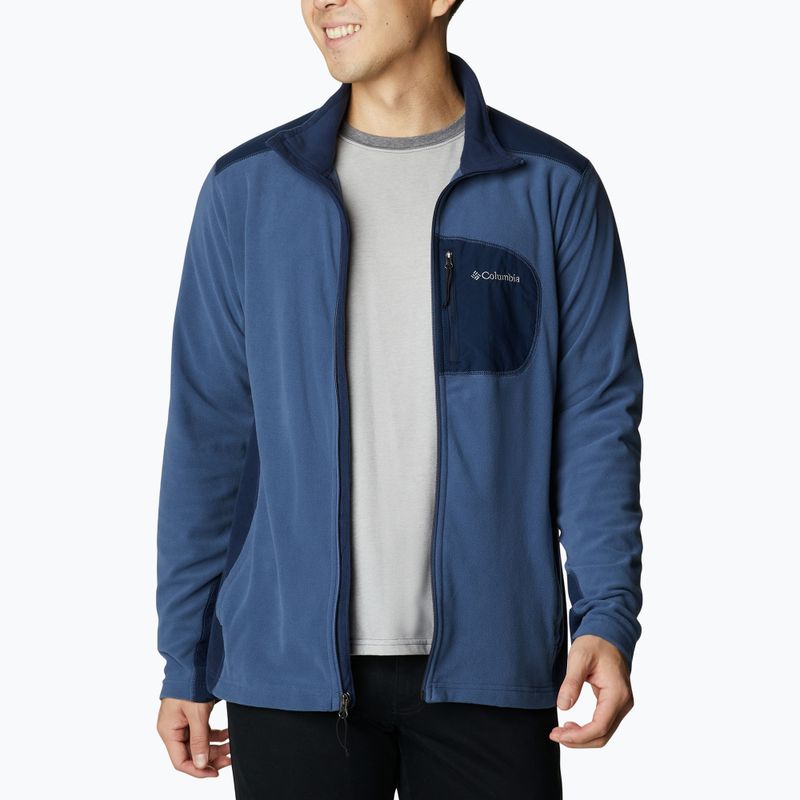 Bluza polarowa męska Columbia Klamath Range Full Zip dark mountain/collegiate navy 5