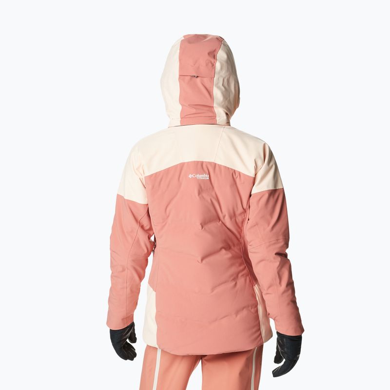 Kurtka narciarska damska Columbia Powderkeg III Down dark coral/peach blossom 3