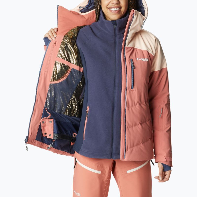 Kurtka narciarska damska Columbia Powderkeg III Down dark coral/peach blossom 4