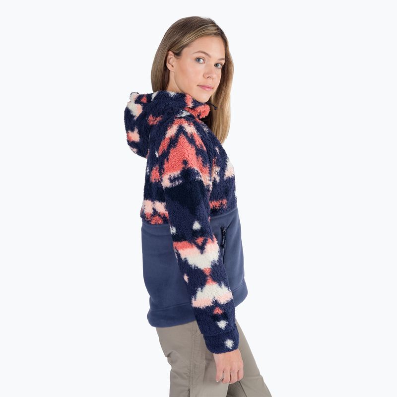 Bluza damska Columbia Winter Pass Sherpa Hooded nocturnal rocky mt print/nocturnal 2