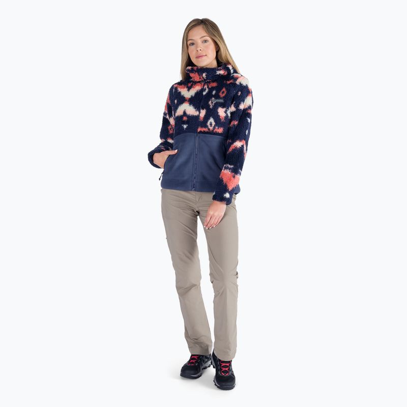 Bluza damska Columbia Winter Pass Sherpa Hooded nocturnal rocky mt print/nocturnal 7