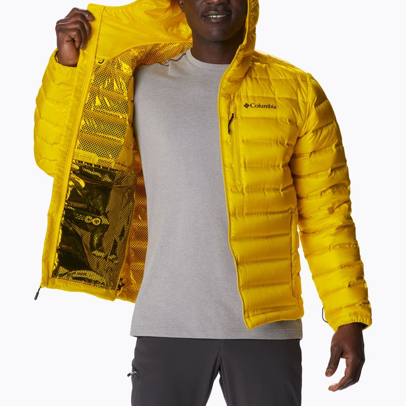 Kurtka puchowa męska Columbia Pebble Peak Down Hooded laser lemon 5