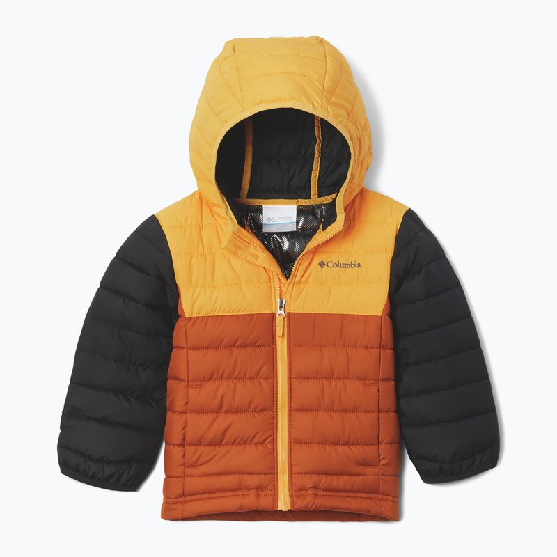 Kurtka dziecięca Columbia Powder Lite Hooded warm copper/mango/black